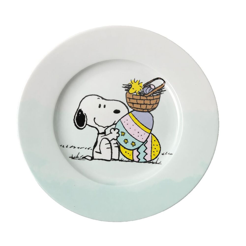 Peanuts Snoopy Easter Accent Plate Single Replacement New 8" Porcelain